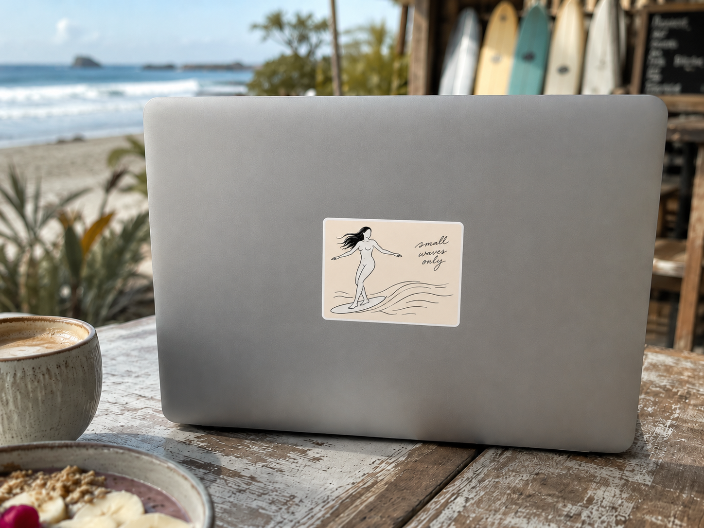 Small Waves Only Sticker